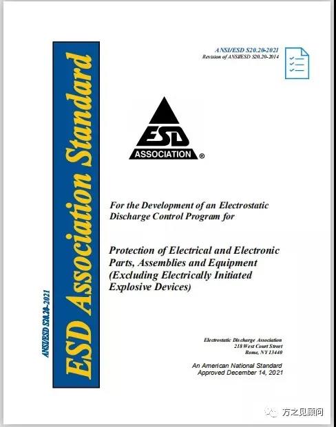 ANSI/ESD S20.20-2021
