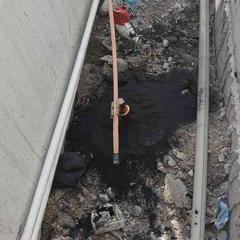 河源某五金电子工厂防静电接地系统安装_独立接地极_共用接地装置_ESD接地工程