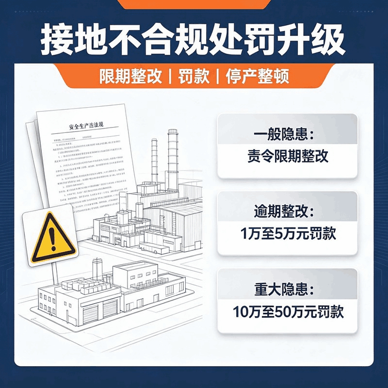 工厂接地不合规对应的安监行政处罚法规条款