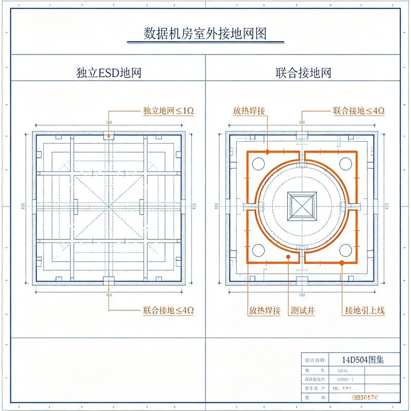 中山某计算机数据机房防静电接地施工案例