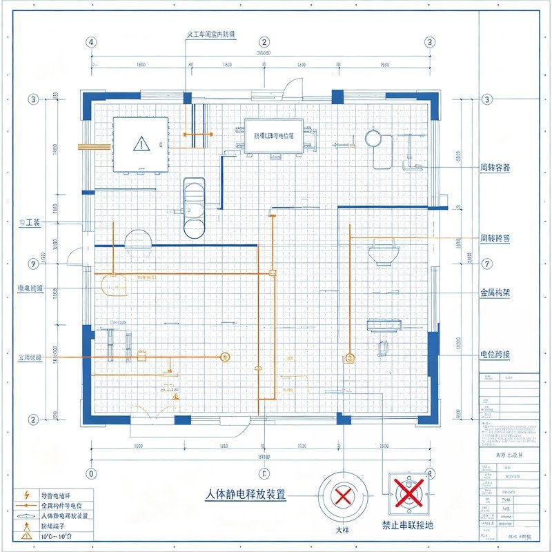 东莞某火工弹药装配车间防静电接地施工案例