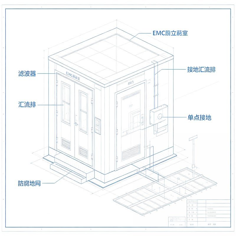 EMC屏蔽室单点接地工程蓝图