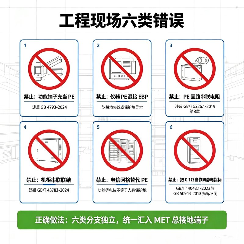 低压电器 PE 连续性与 EPA 防静电区分图