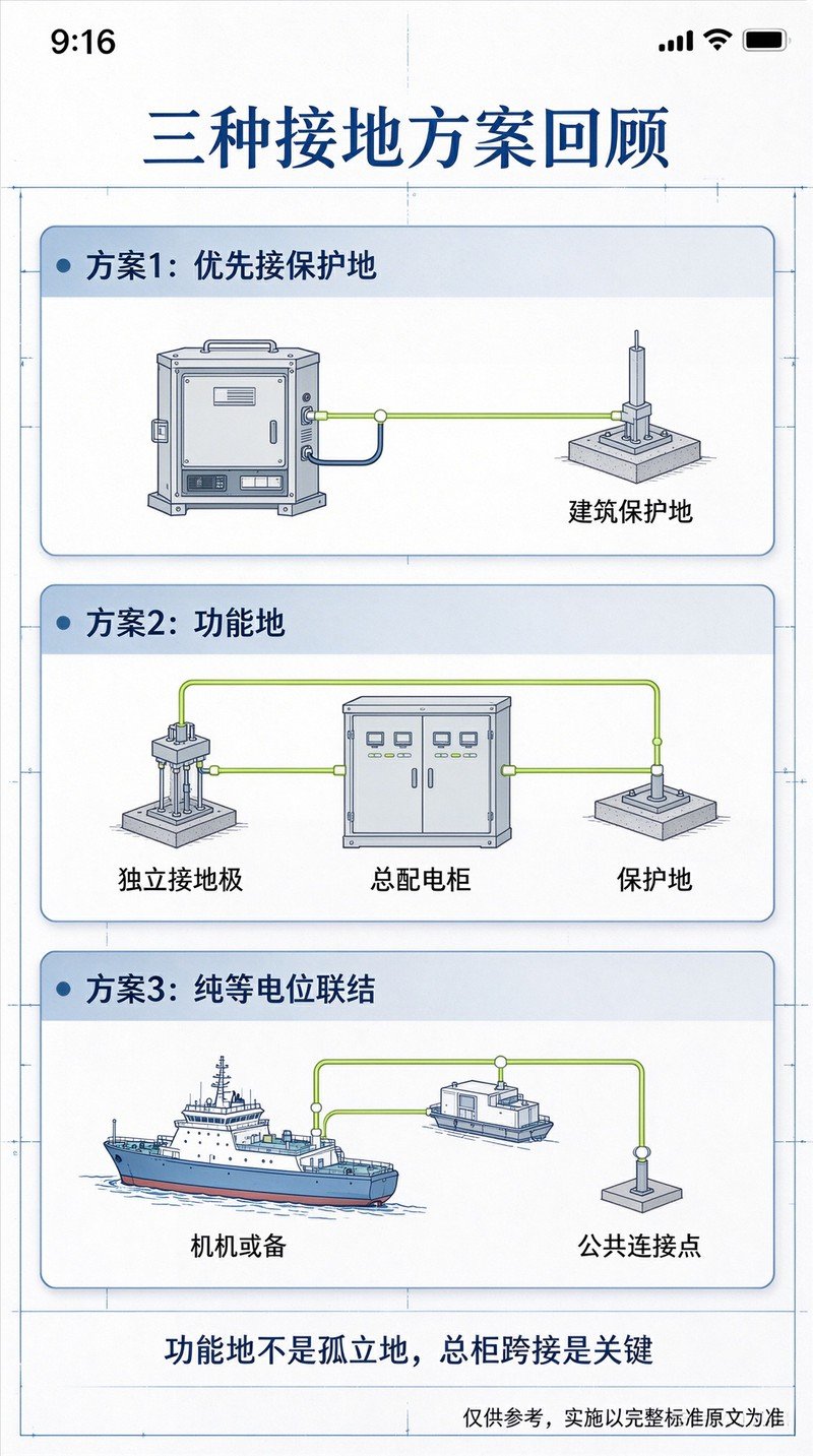 IEC61340‑5‑1 三种接地方案总结简图，仅供参考